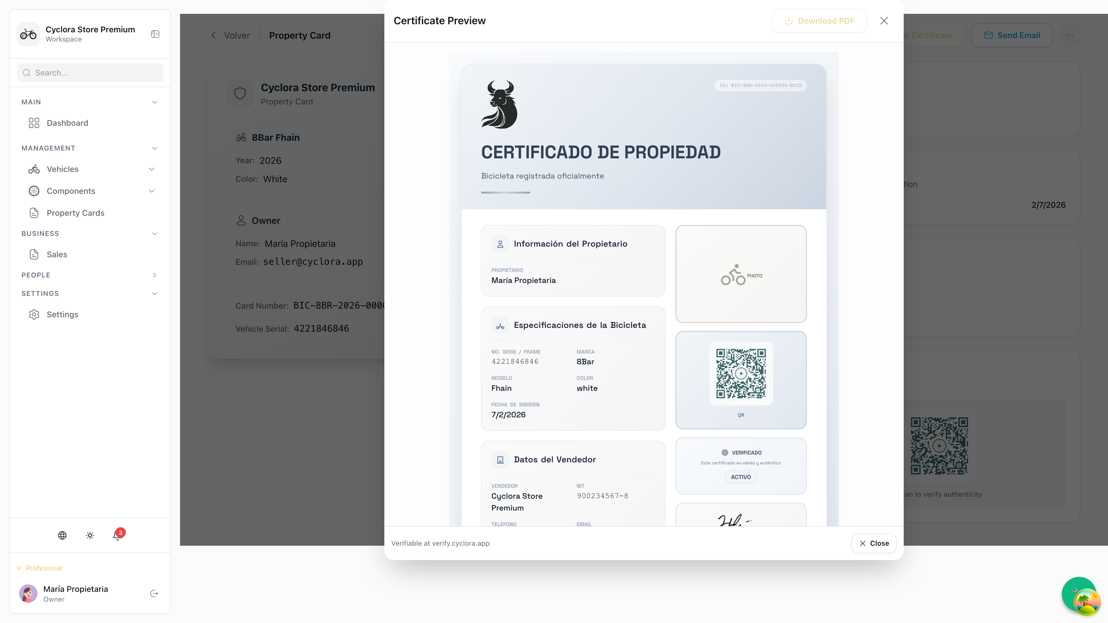 Tarjetas de Propiedad Digitales