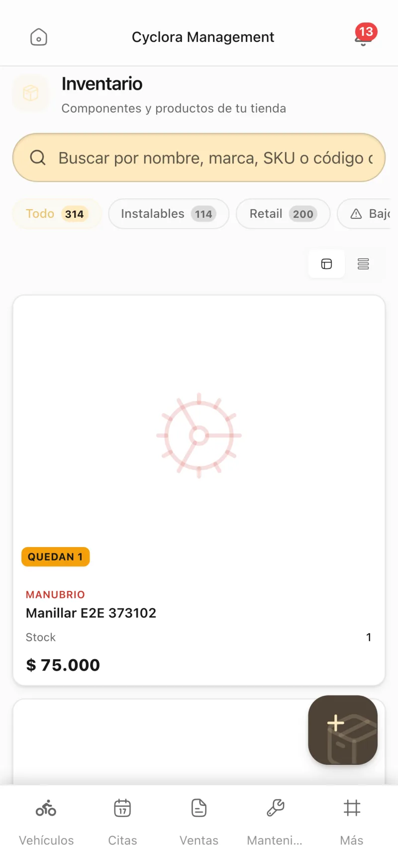 Repuestos e inventario