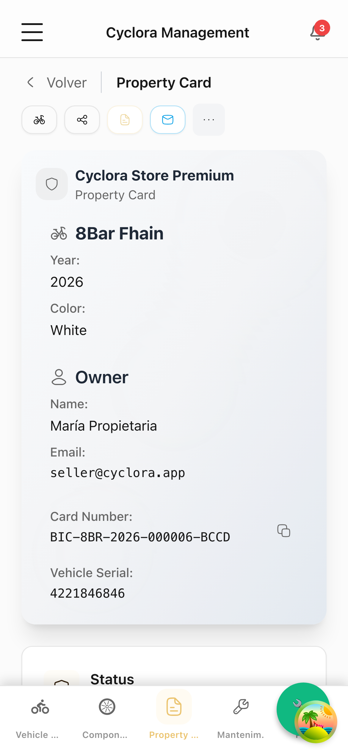 Tarjetas de Propiedad Digitales