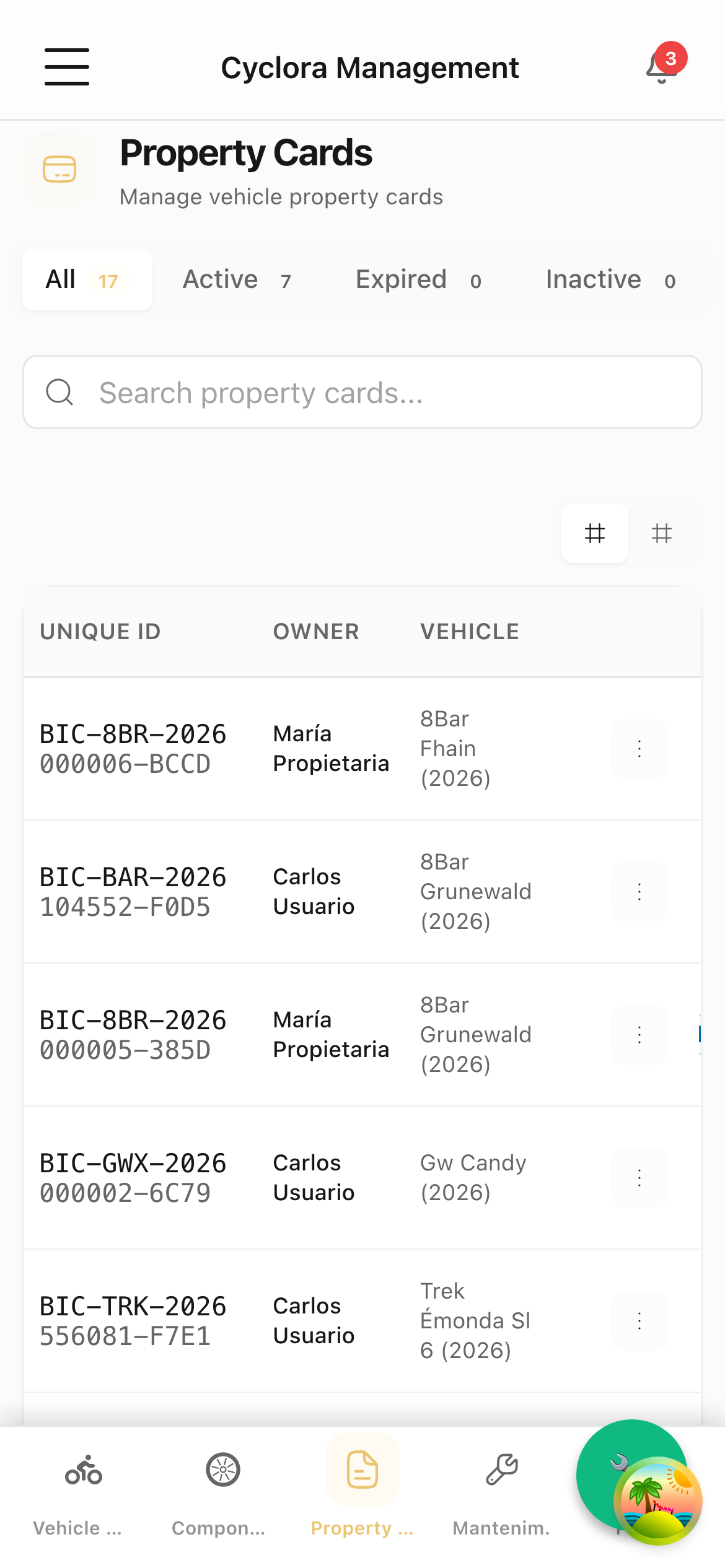 Tarjetas de Propiedad Digitales