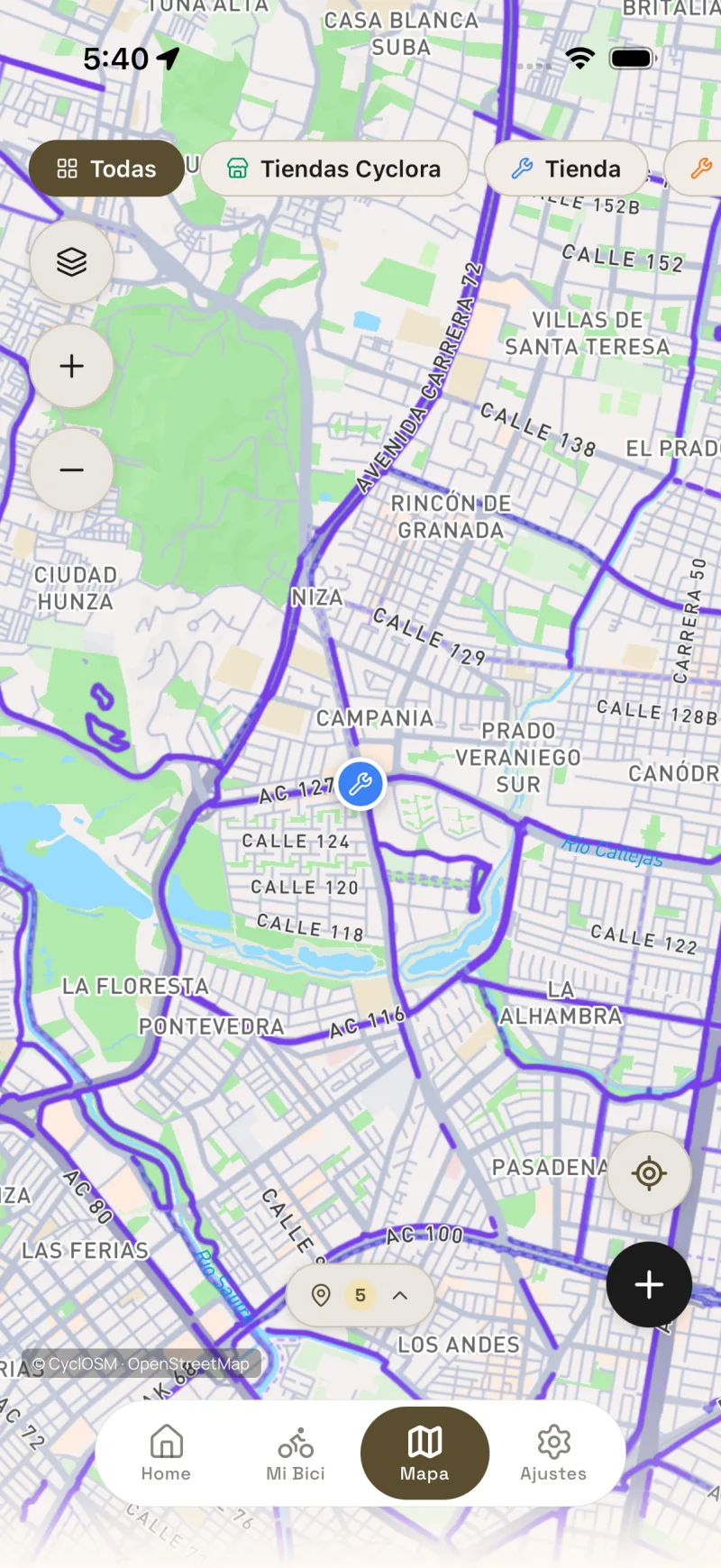 Mapa Ciclista